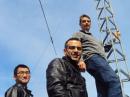  

(L-R) Andy Hu (awaiting new call sign), Tholfaqar Mardan al Waheed, KJ6WEH, and W6BB club faculty adviser Friedrich Sommer, K6EE, at the club’s tower at UC Berkeley’s Richmond Field Station. [NewsCenter photo by Steve Hockensmith; used with permission]

 